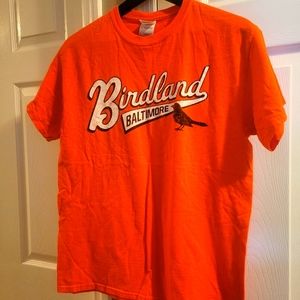 Baltimore Orioles T-shirt Ladies Medium Orange. Used. Cotton